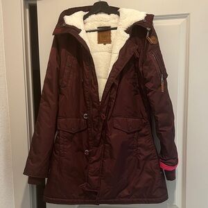 Women's Maroon Insulated Ski Jacket